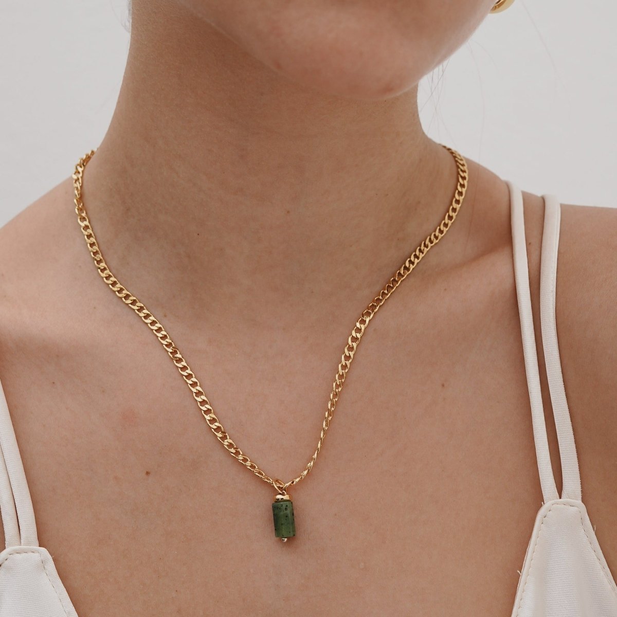 JADE AURA NECKLACE - COLLARES - Malandra Jewelry - TC1179