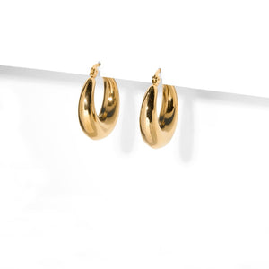 LAMBENT BOLD GOLDEN HOOPS - ARETES - Malandra Jewelry - EA6413