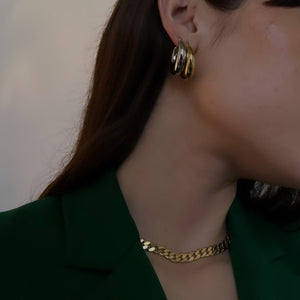 LAMBENT BOLD GOLDEN HOOPS - ARETES - Malandra Jewelry - EA6413
