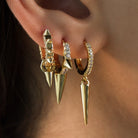 LONG PENDULUM HUGGIES - ARETES - Malandra Jewelry - AA971