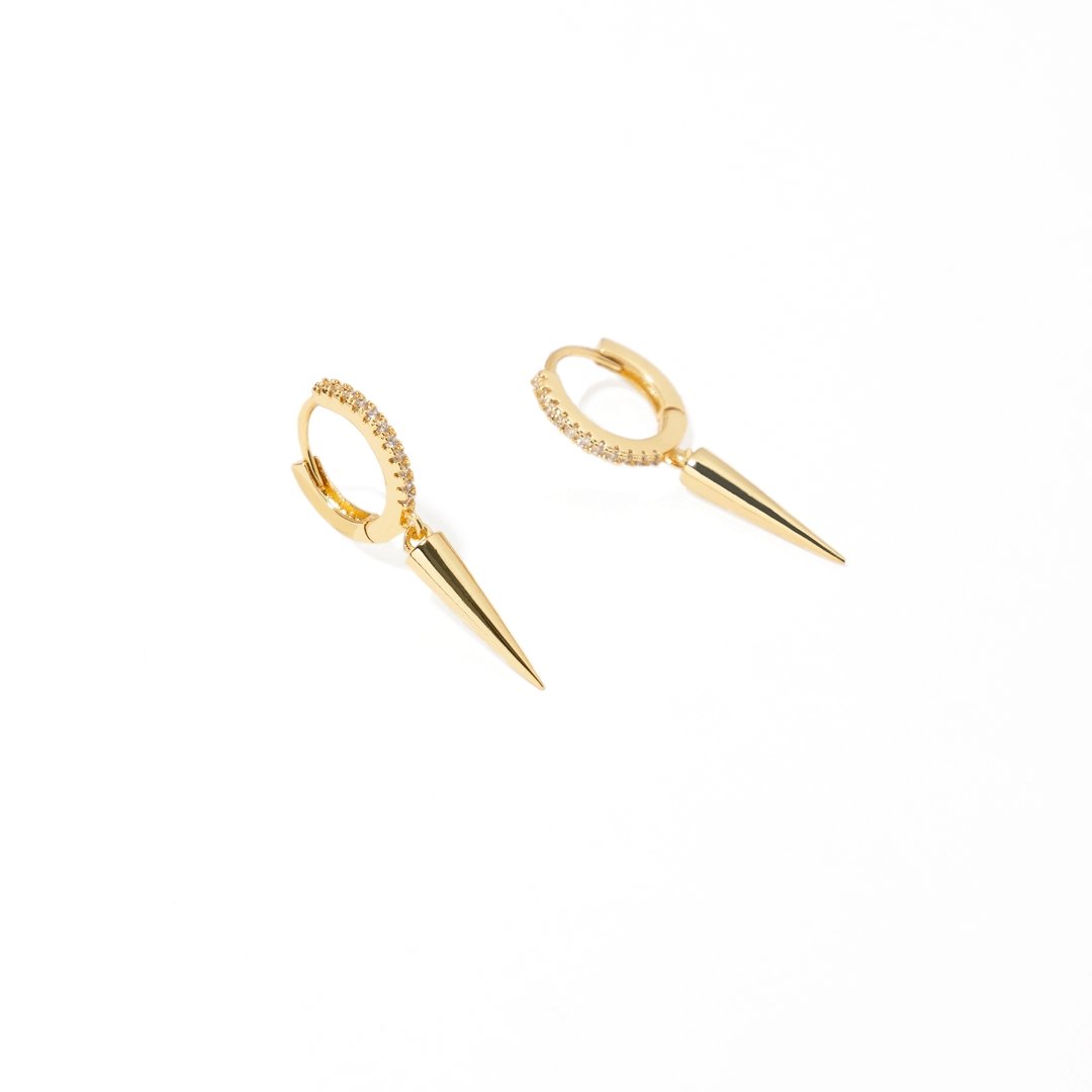 LONG PENDULUM HUGGIES - ARETES - Malandra Jewelry - AA971