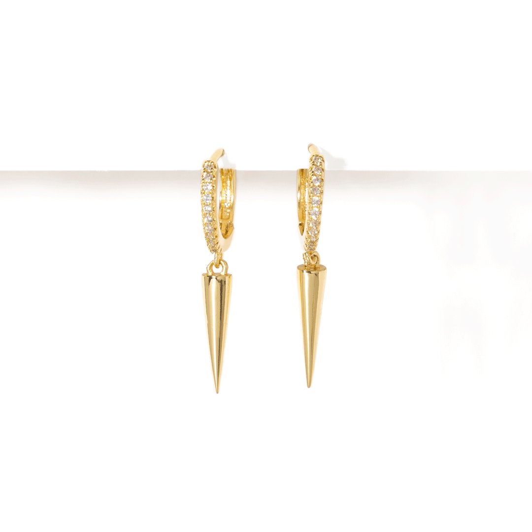 LONG PENDULUM HUGGIES - ARETES - Malandra Jewelry - AA971