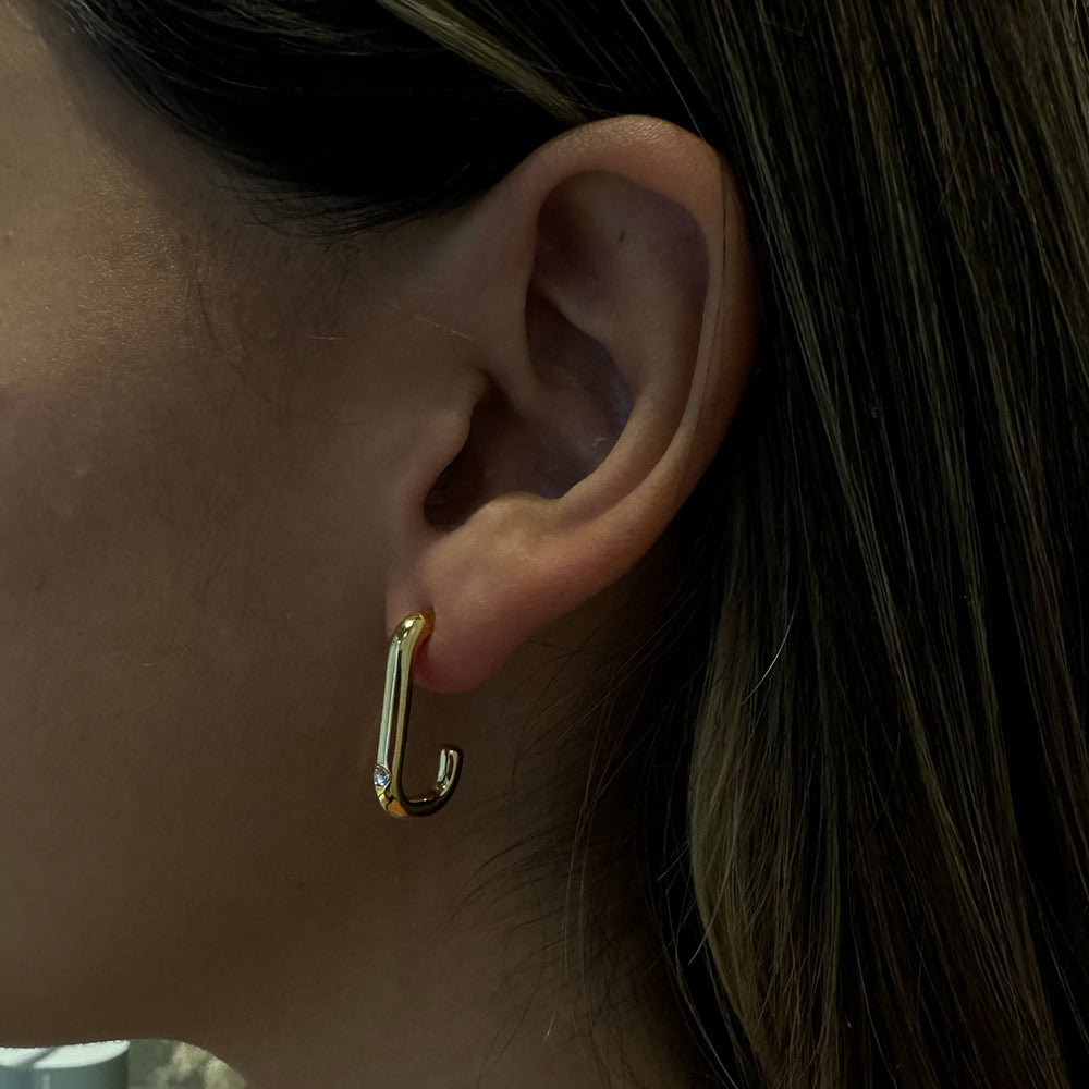 LONG SPARK HOOPS - ARETES - Malandra Jewelry - VCA196 - 3140