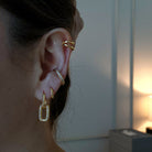 MILANO CLIP PAVE EARRINGS - ARETES - Malandra Jewelry - EA6293