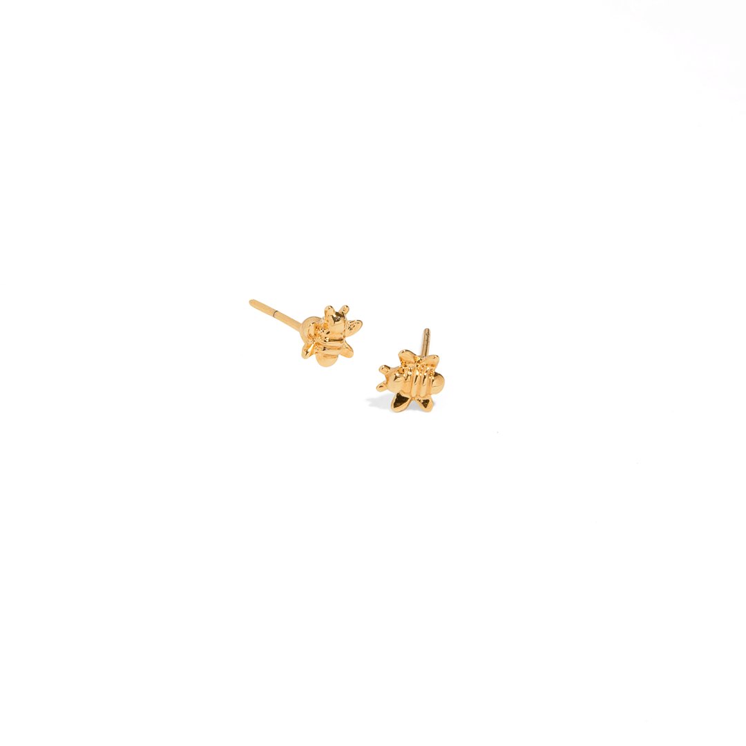MINI BEE STUDS - ARETES - Malandra Jewelry - VCA193 - 4006