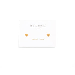 MINI BEE STUDS - ARETES - Malandra Jewelry - VCA193 - 4006