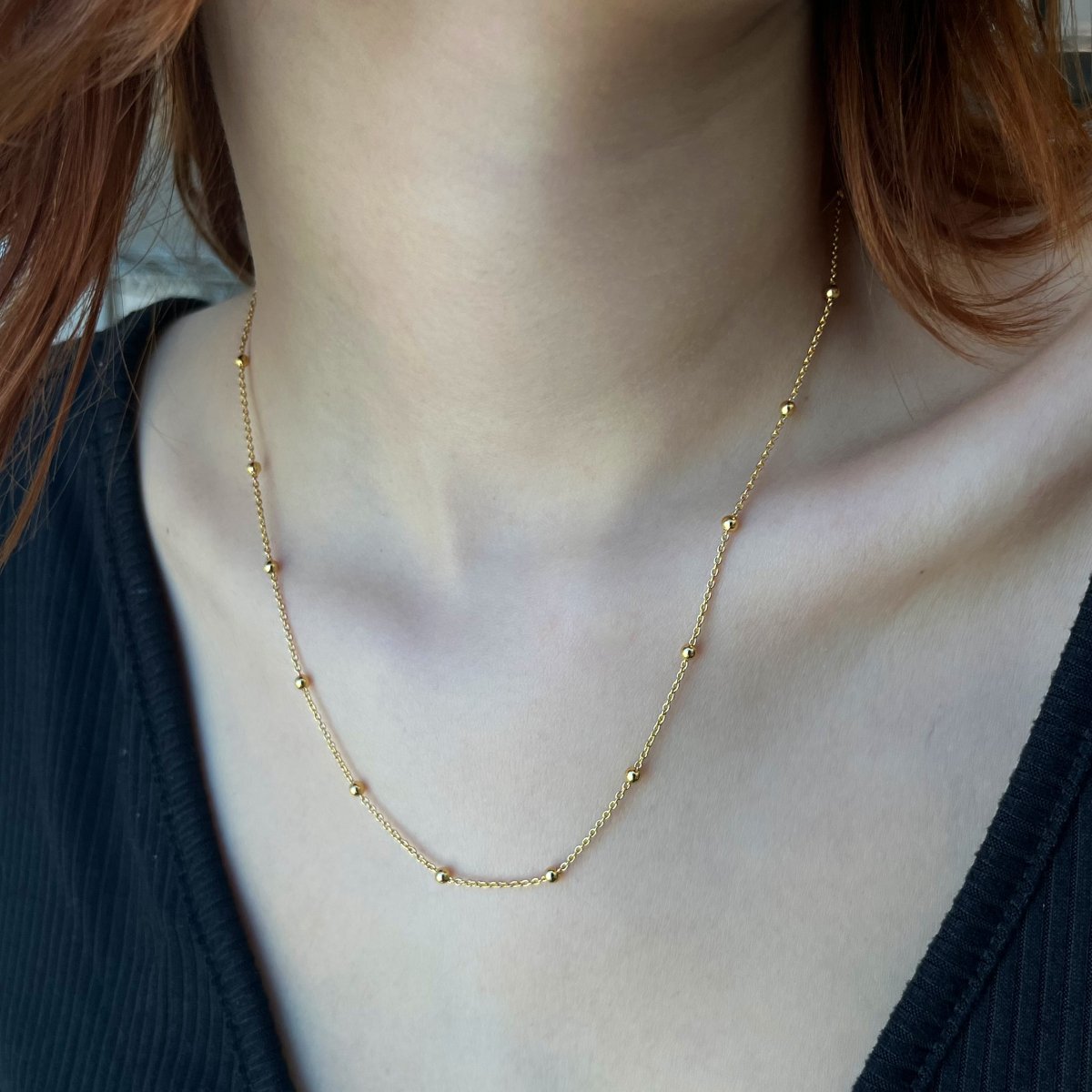 MINI BULLES GOLDEN NECKLACE - COLLARES - Malandra Jewelry - TC1363