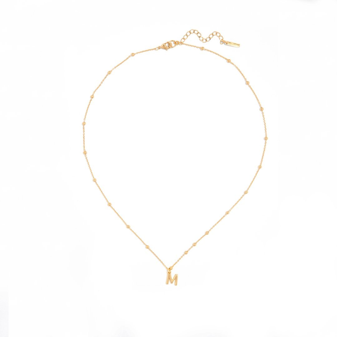 MINI BULLES LETTER NECKLACE - COLLARES - Malandra Jewelry - TC1012.A
