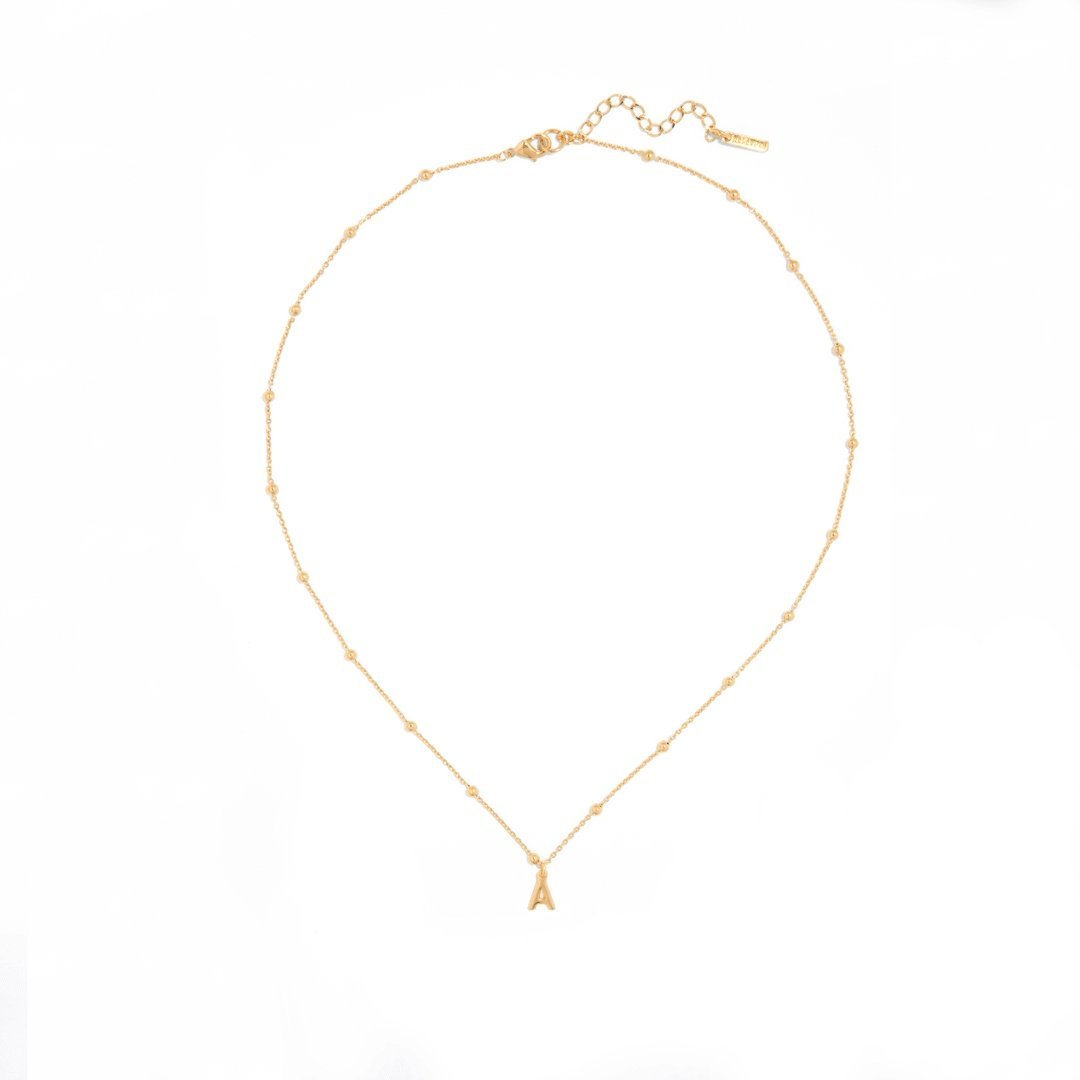 MINI BULLES LETTER NECKLACE - COLLARES - Malandra Jewelry - TC1012.A