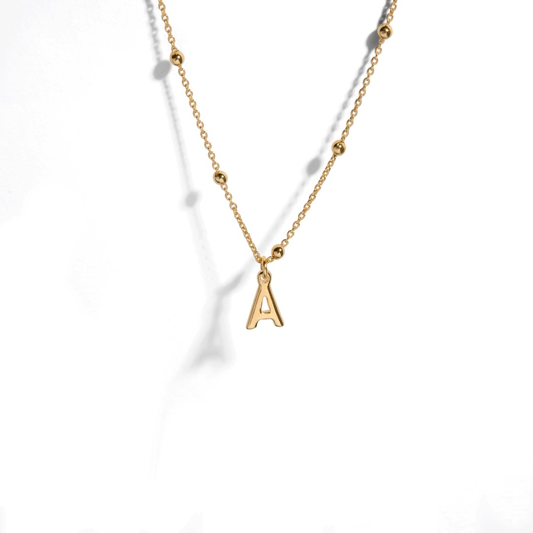 MINI BULLES LETTER NECKLACE - COLLARES - Malandra Jewelry - TC1012.A