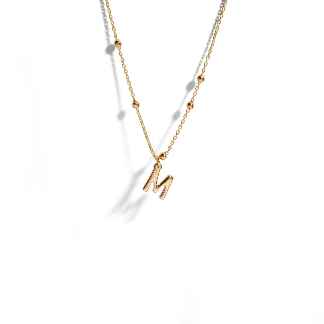 MINI BULLES LETTER NECKLACE - COLLARES - Malandra Jewelry - TC1012.A