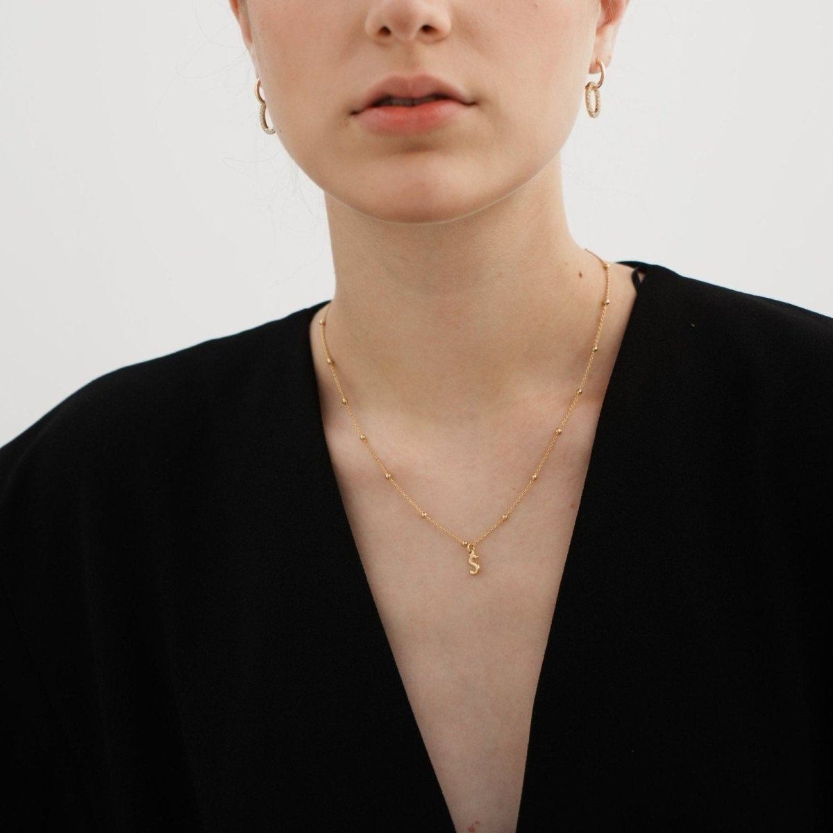MINI BULLES LETTER NECKLACE - COLLARES - Malandra Jewelry - TC1012.A