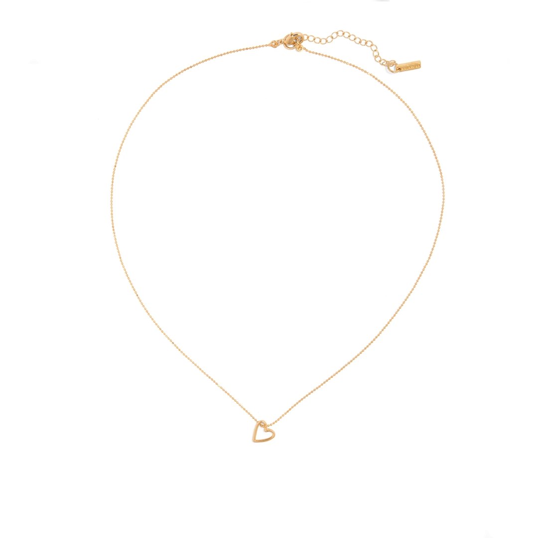 OUTLINED HEART GOLDEN NECKLACE - COLLARES - Malandra Jewelry - TC1044