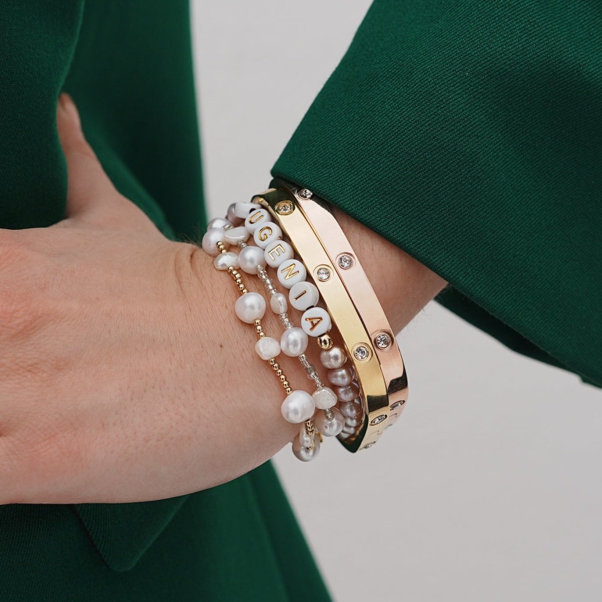 PINK PEARL CUSTOM BRACELET - PULSERAS PERSONALIZADAS - Malandra Jewelry - TP1105.1