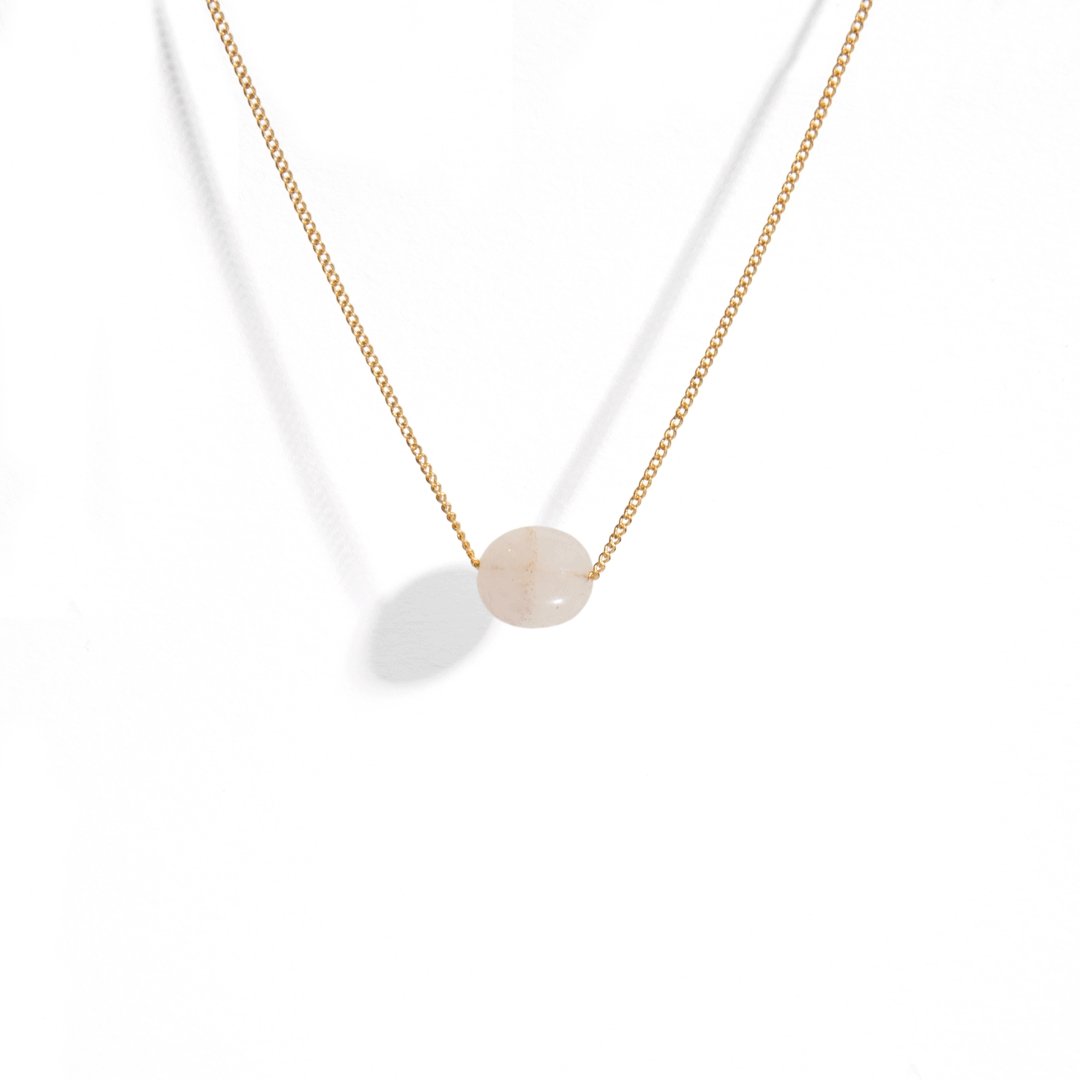 PINK QUARTZ GRATITUDE NECKLACE - COLLARES - Malandra Jewelry - TC1003