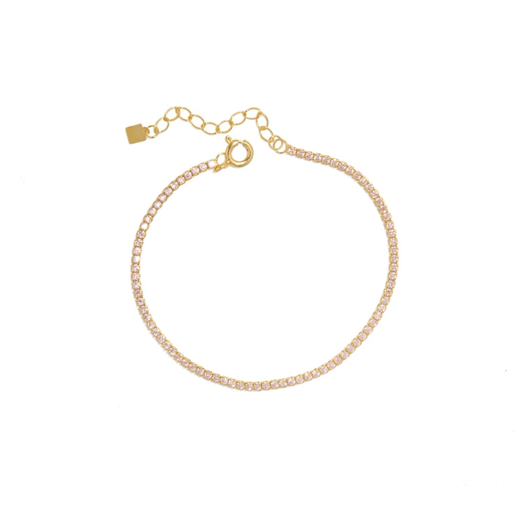 PINK TENNIS BRACELET - BRAZALETES - Malandra Jewelry - EP5924.R