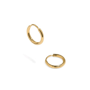 PLAIN BOLD SMALL HUGGIES - ARETES - Malandra Jewelry - TA764