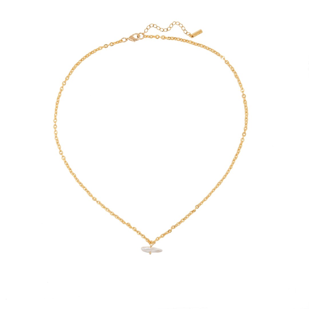 ROLO CHAIN BOHO PEARL NECKLACE - COLLARES - Malandra Jewelry - TC1078