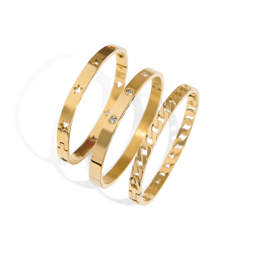 ROUND SPARK GOLDEN BRACELET - BRAZALETES - Malandra Jewelry - EP6041