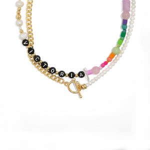 SAMPLE - CHILL AVANT BLACK CUSTOM NECKLACE - SAMPLE - Malandra Jewelry - TC894