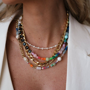 SAMPLE - CHILL AVANT BLACK CUSTOM NECKLACE - SAMPLE - Malandra Jewelry - TC894