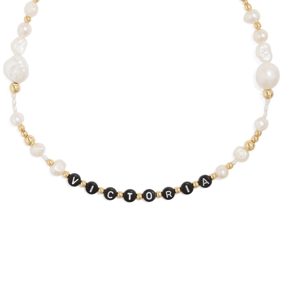 SAMPLE - NUBE PEARL BLACK CUSTOM NECKLACE - SAMPLE - Malandra Jewelry - TC974