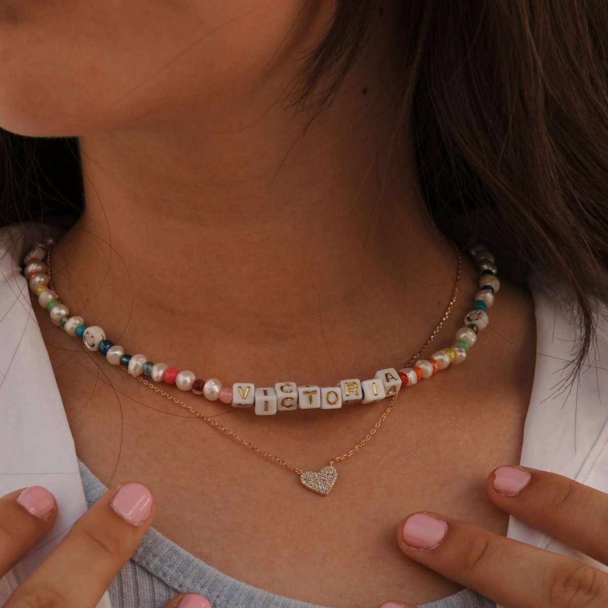 SAMPLE - PEARL VIBZ CUSTOM NECKLACE - SAMPLE - Malandra Jewelry - TC453