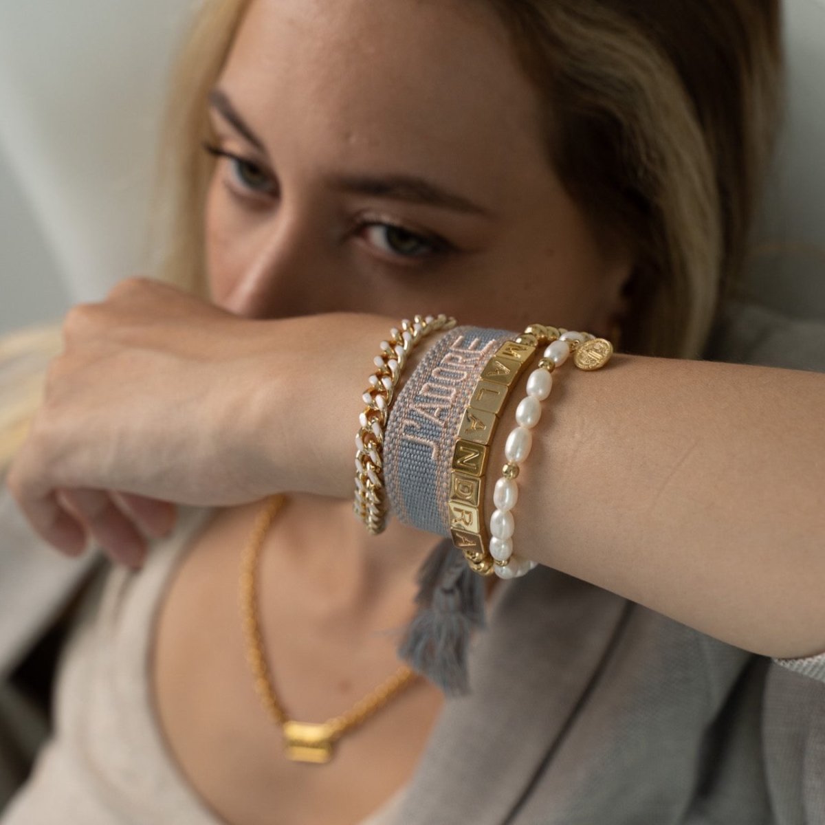 SAN BENITO PEARL BRACELET - BRAZALETES - Malandra Jewelry - TP346