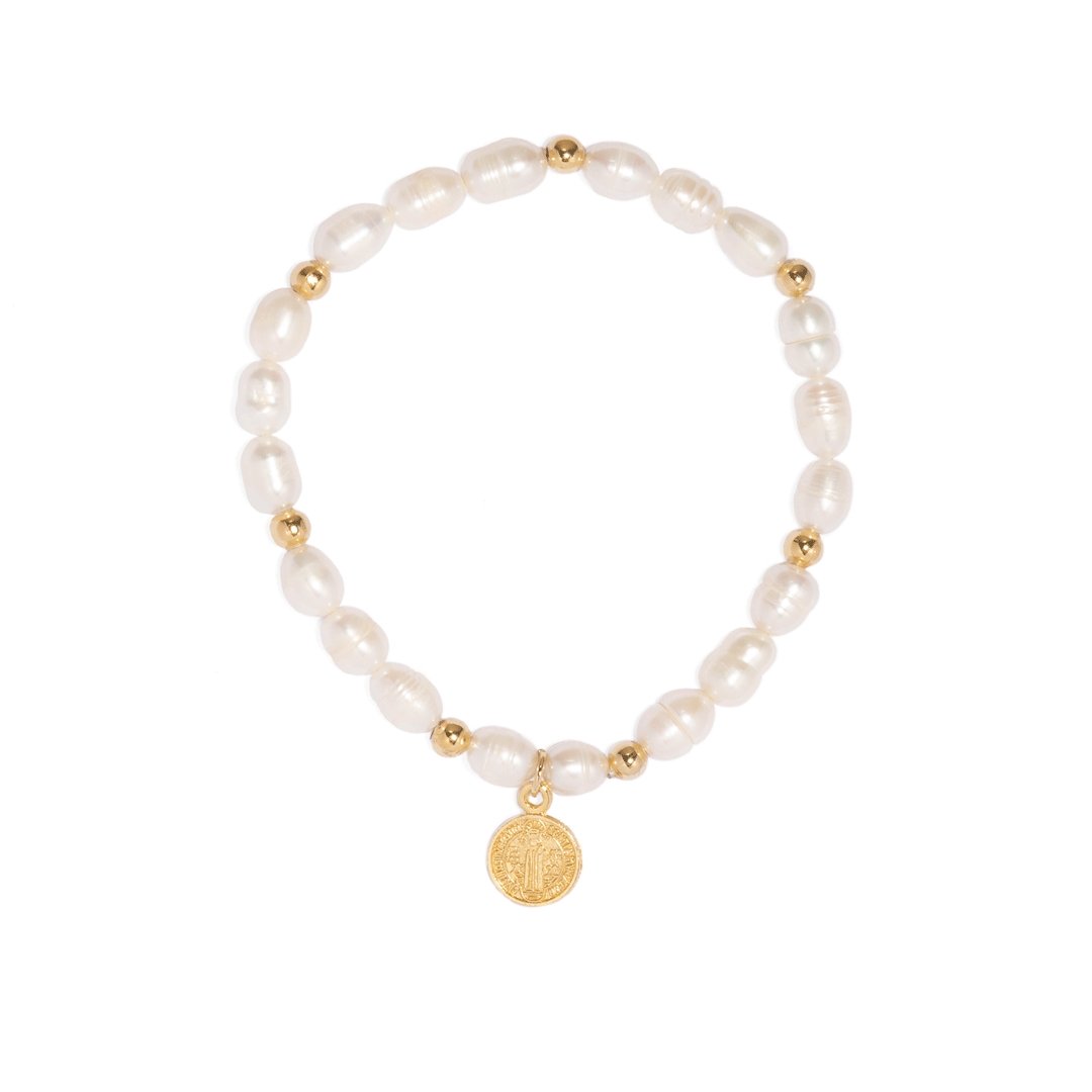 SAN BENITO PEARL BRACELET - BRAZALETES - Malandra Jewelry - TP346