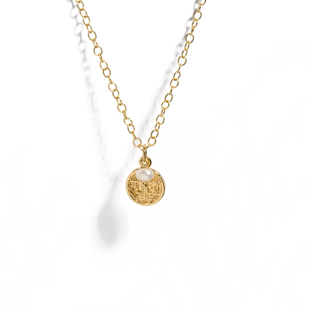 SAN BENITO PEARL CHARM NECKLACE - COLLARES - Malandra Jewelry - TC1081