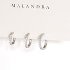 SERENA ESSENTIAL SILVER HUGGIES - ARETES - Malandra Jewelry - EA5855