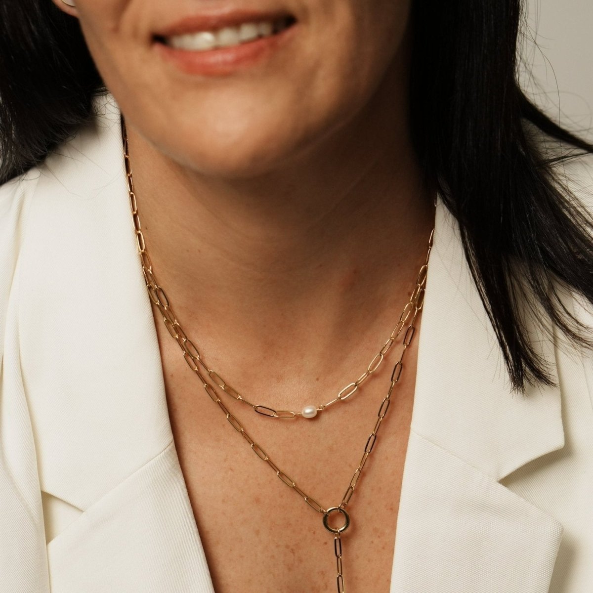 SINGLE PEARL NECKLACE - COLLARES - Malandra Jewelry - VCC136