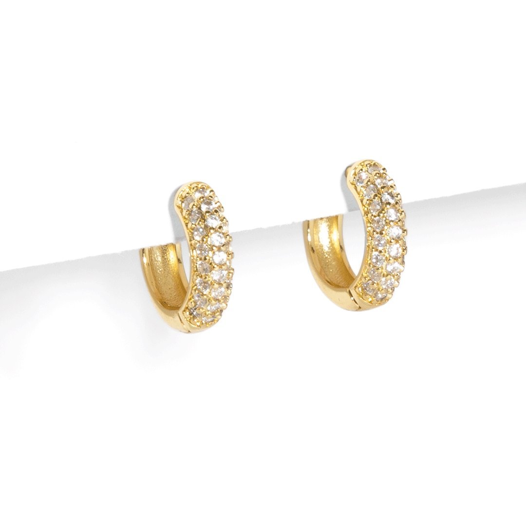 SPARK BOLD HUGGIES - ARETES - Malandra Jewelry - AA1062