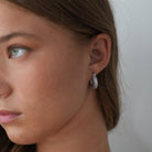 SPARK CHUNKY SILVER HOOPS - ARETES - Malandra Jewelry - EA6058.P