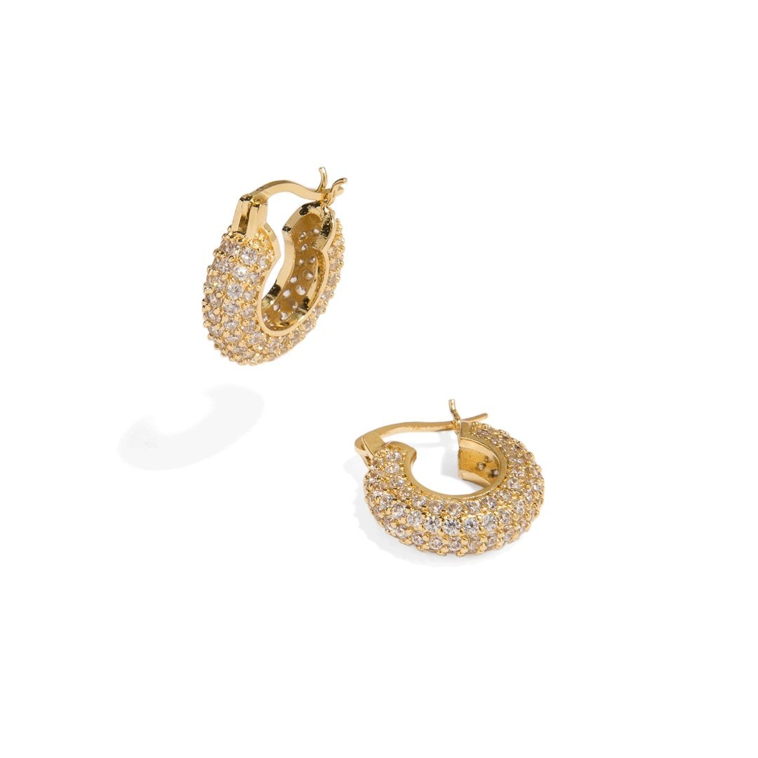 SPARK CHUNKY SMALL HOOPS - ARETES - Malandra Jewelry - EA6058