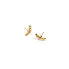 SPARK CROISSANT STUDS - ARETES - Malandra Jewelry -