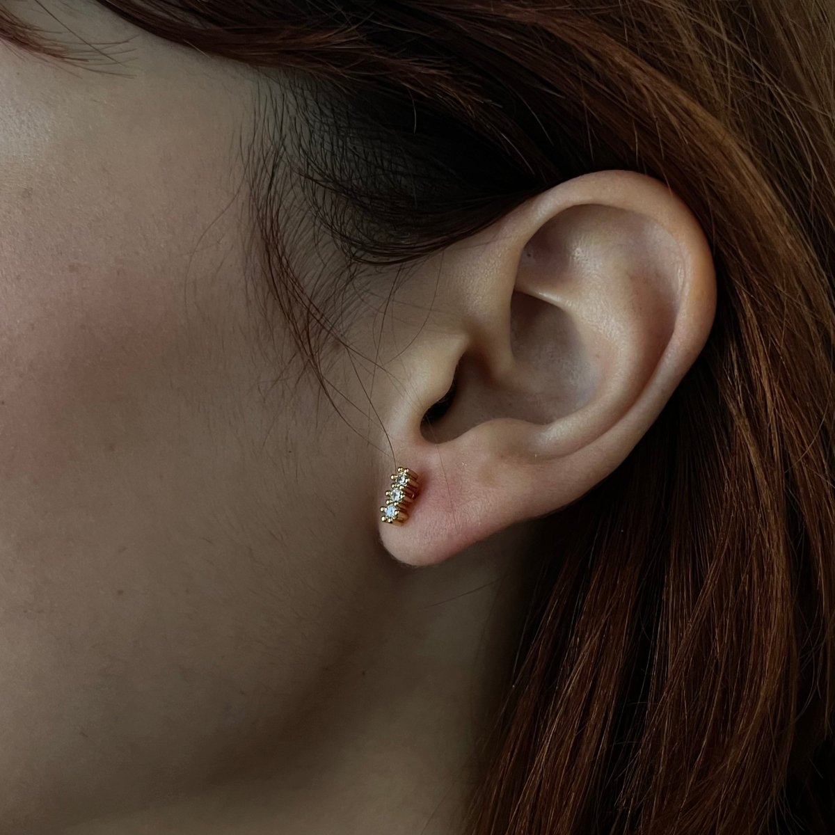 SPARK ESSENTIAL LINE STUDS - ARETES - Malandra Jewelry - AA1279