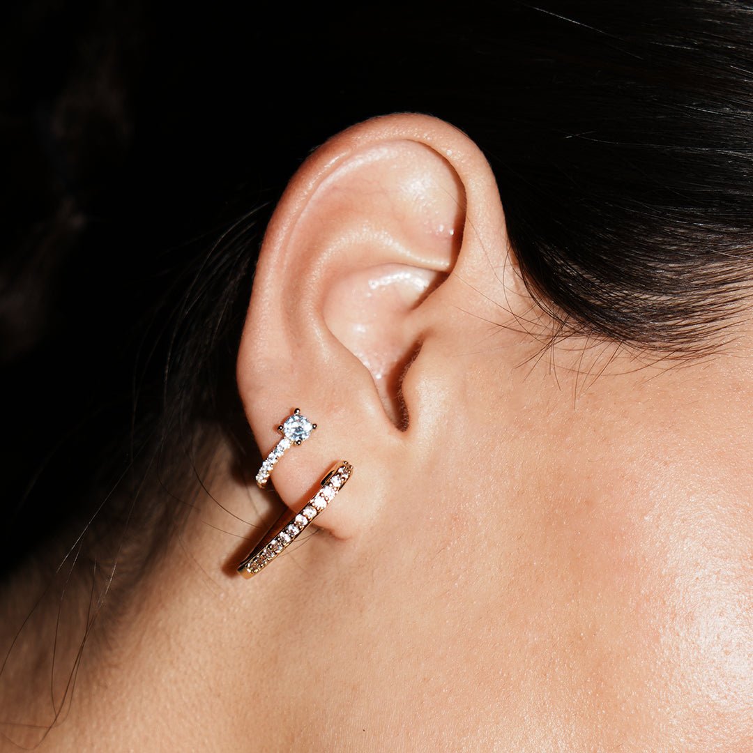 SPARK HEART HOOPS - COLLARES - Malandra Jewelry - EA6539