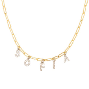 SPARK NAME CLIP NECKLACE - COLLARES PERSONALIZADOS - Malandra Jewelry - TC323.1