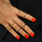 SPARK PAVE LINK RING - ANILLOS - Malandra Jewelry - ICR419.4