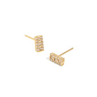 SPARK RECTANGLE STUDS - ARETES - Malandra Jewelry - AA1287-M28205