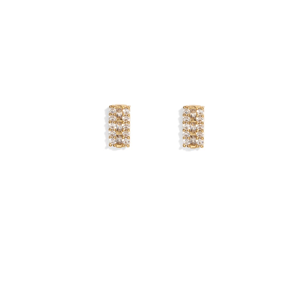 SPARK RECTANGLE STUDS - ARETES - Malandra Jewelry - AA1287-M28205
