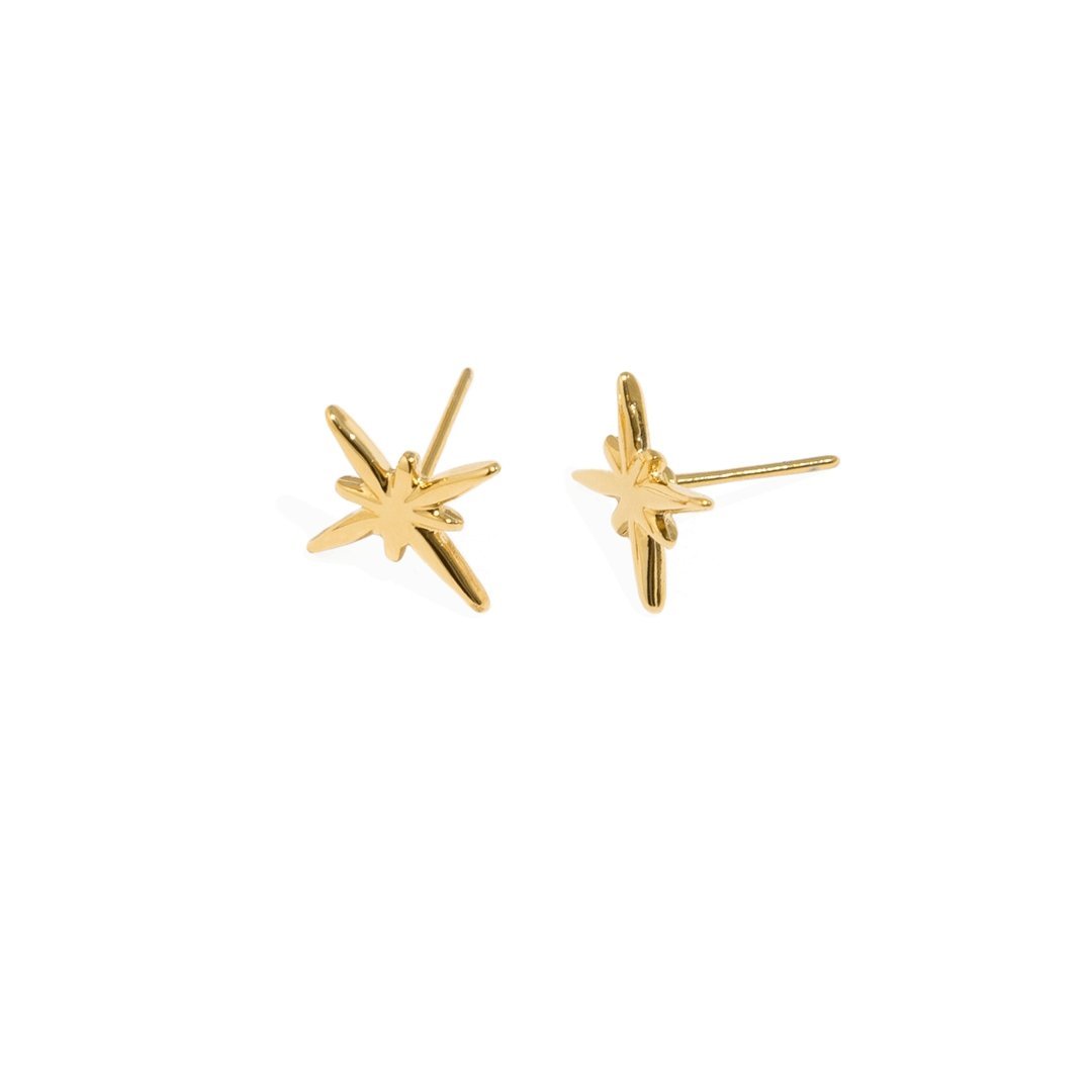 STELLARIS GOLDEN STUDS - ARETES - Malandra Jewelry - VCA86