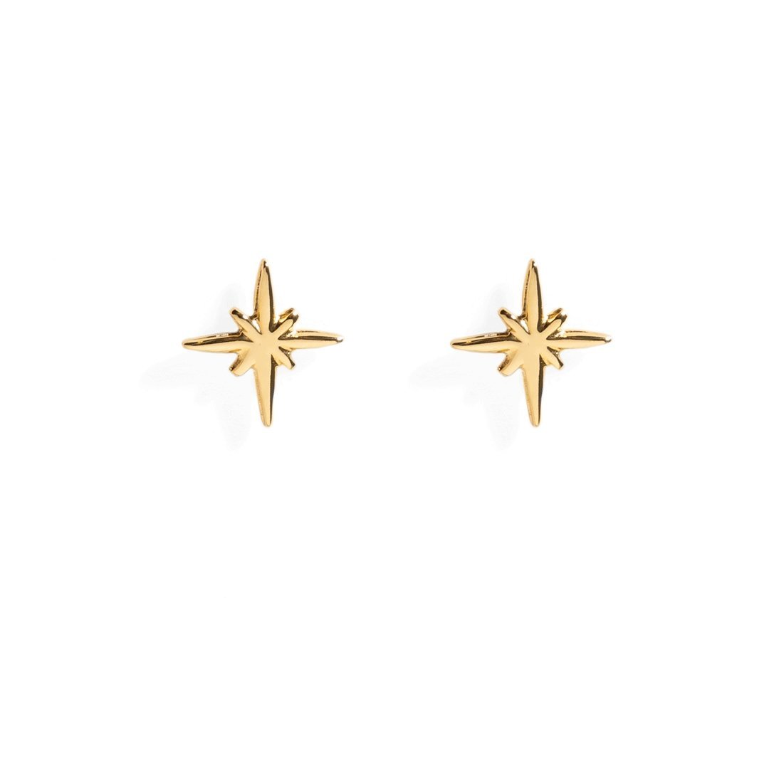 STELLARIS GOLDEN STUDS - ARETES - Malandra Jewelry - VCA86