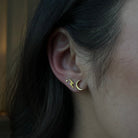 THUNDERBOLT GOLDEN STUDS - ARETES - Malandra Jewelry - VCA109