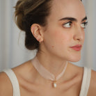 TRI ROUND ZIRCONIA STUDS - ARETES - Malandra Jewelry - VCA194 - 3134