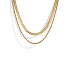 TWIST & SNAKE GOLDEN NECKLACE - COLLARES - Malandra Jewelry - AC1162