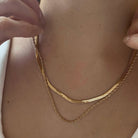 TWIST & SNAKE GOLDEN NECKLACE - COLLARES - Malandra Jewelry - AC1162
