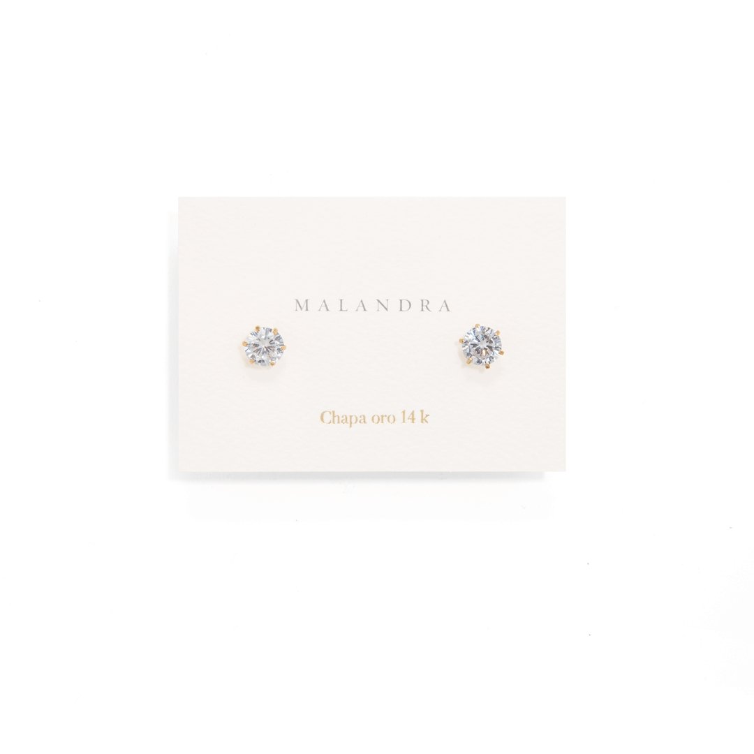 ZIRCONIA MEDIUM EARRINGS - ARETES - Malandra Jewelry - VCA181