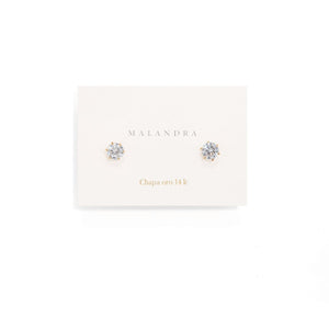ZIRCONIA MEDIUM EARRINGS - ARETES - Malandra Jewelry - VCA181